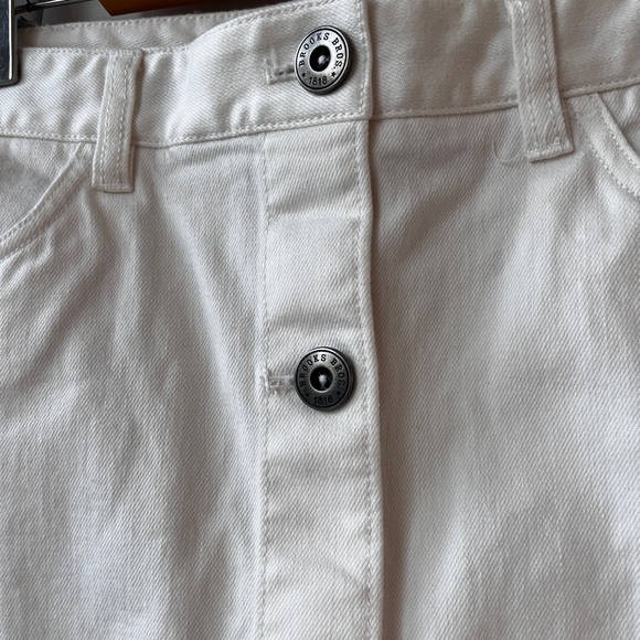 Brooks Brothers White Button down Denim Skirt - high waisted - Picture 5 of 8